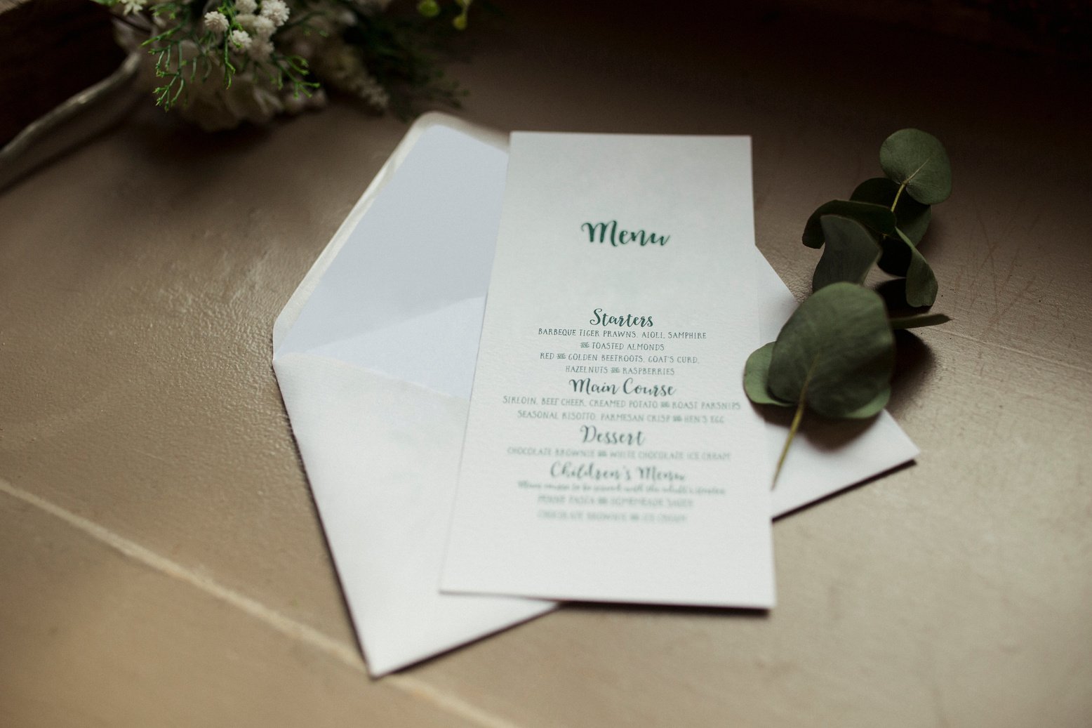 Wedding Menu